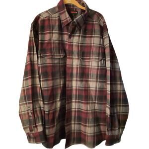 Wolverine Men's size XL Red & Gray Plaid Shacket